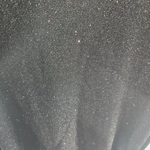 Vintage Zenobia Black Y2K Glitter Shimmer Going Out Blouse 3XL - Picture 4 of 11